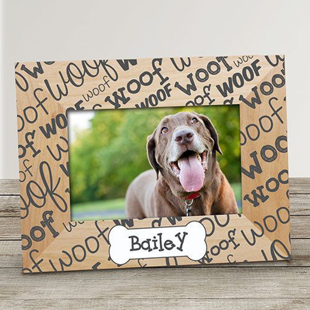 Woof Woof Personalized Pet Frame, Pet, Pet Gift, Pet Picture Frame