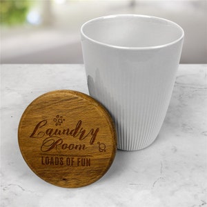 Laundry Loads of Fun Engraved Canister With Lid, Laundry Room Decor, Laundry Room Sign, Laundry Decor, Laundry Pods, Laundry Scent Container