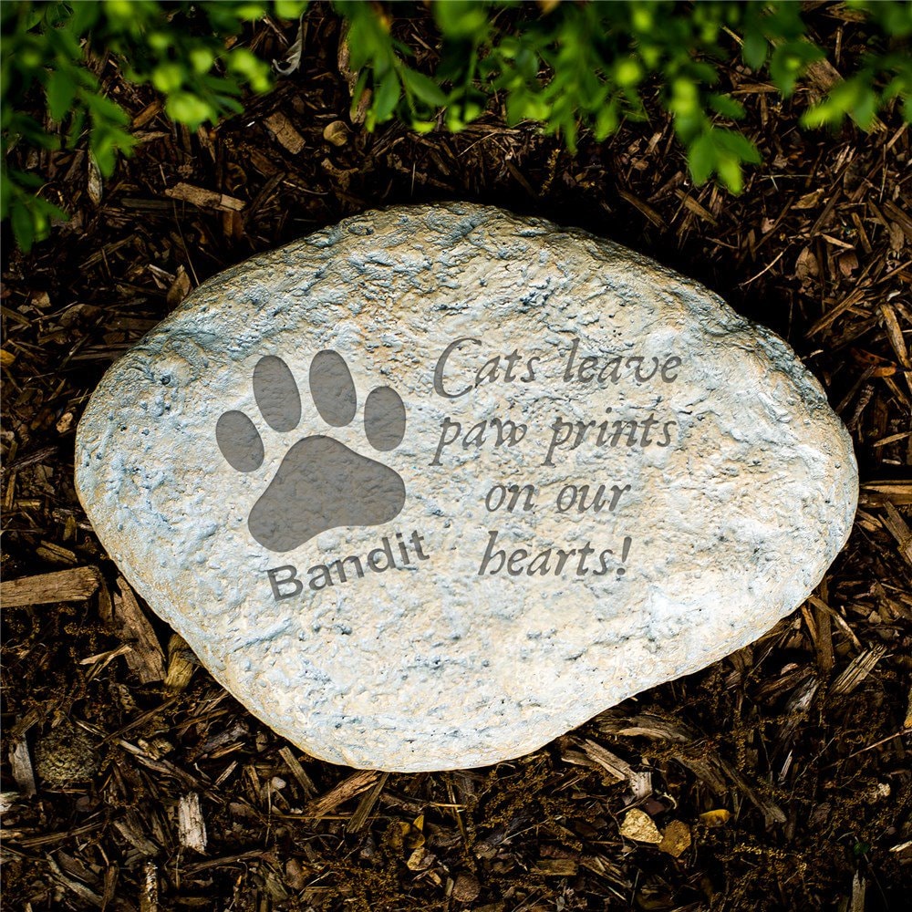Engraved Cat Memorial Garden Stone pet memorial cat grave Etsy