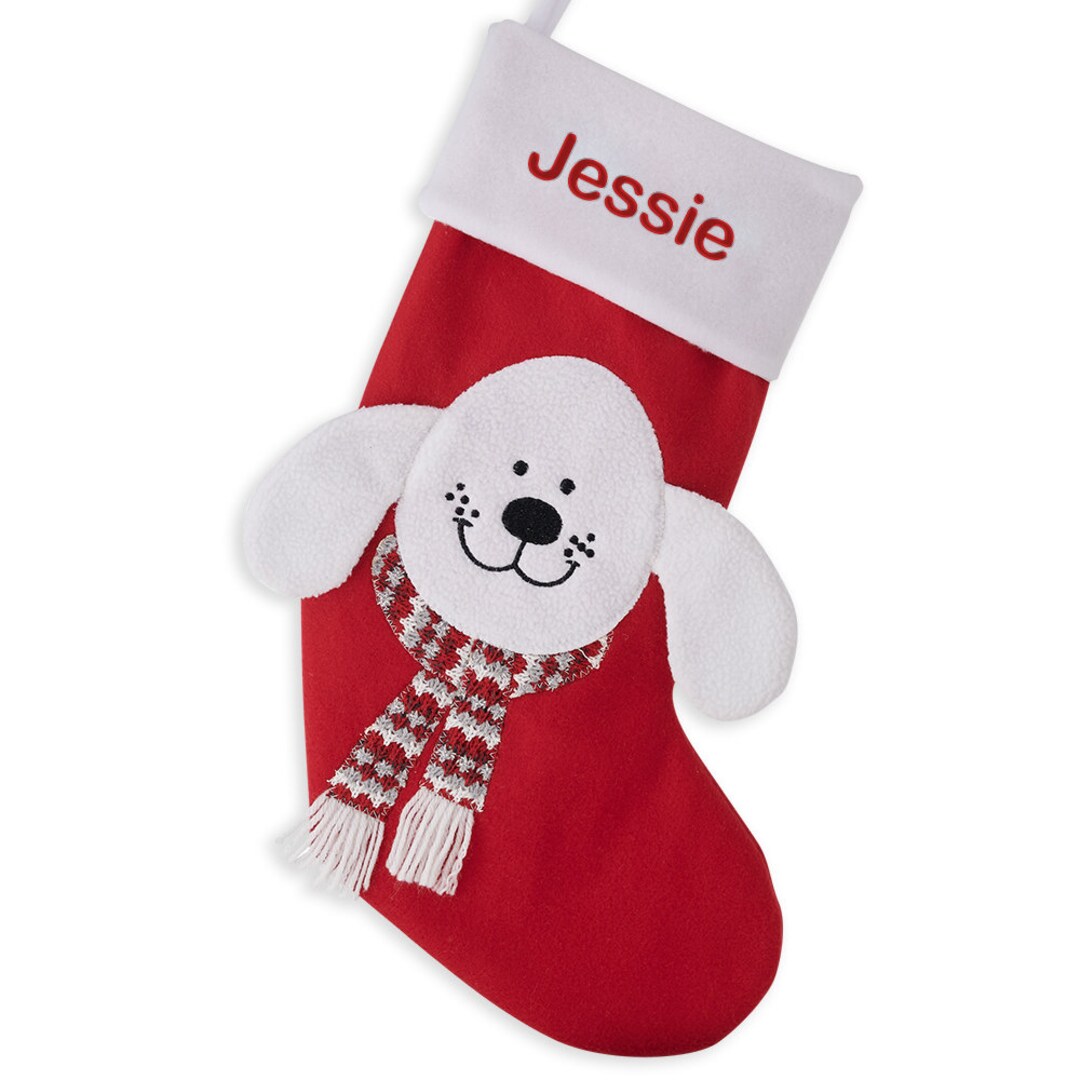 3D Dog Personalized Christmas Stocking, Christmas Stocking for Dog