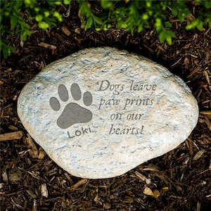 Engraved Dog Memorial Garden Stone, dog remembrance gift, pet memorial garden stone, memorial garden stone, engraved memorial -gfyL582114P