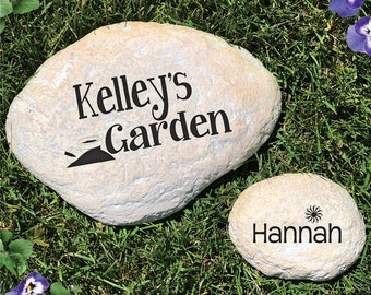 Engraved Garden Stones, Personalized Garden Stone, Custom Garden Stone, Gift For Gardener, Gift For Mom, Gift For Grandma, Garden Decor