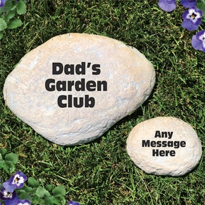 Any Message Garden Stone, Personalized Garden Stone, Custom Engraved Garden Decor, Gift For Gardener, Garden Decoration, Custom Text Stone