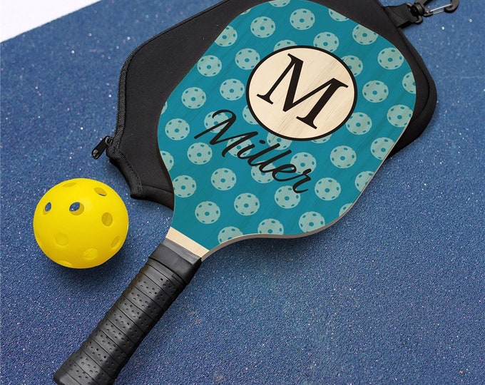 Personalized Initial Pickleball Pattern Paddle, Custom Pickleball Paddle, Pickleball Gift, Pickleball Accessories, Team Gift, Christmas Gift