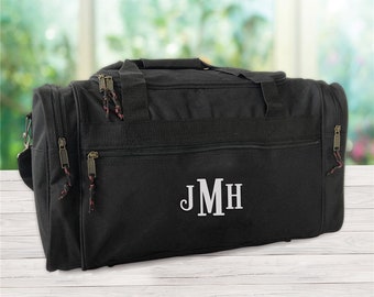 Embroidered Monogram Duffel Bag, Personalized Duffel Bag, Custom Travel Bag, Vacation Bag, Duffle Bag, Weekender, Gift For Him, Gym Bag