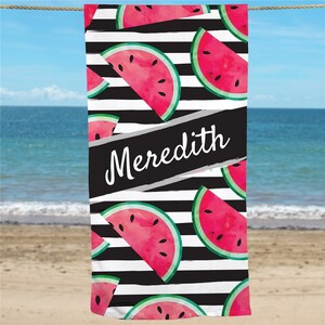 Personalized Watermelon Beach Towel, watermelon, beach, pool, summer, pool towel, summer, beach towel, swimming -gfyU1968933