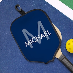 Personalized Initial & Name Pickleball Paddle Cover, Custom Pickleball Paddle Cover, Pickleball Gift, Pickleball Accessories, Team Gift