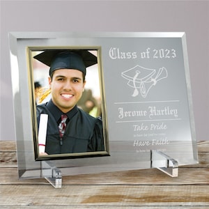 Graduation Class of 2023 Beveled Glass Picture Frame, graduation picture frame, personalized grad gift, graduation frame, custom -gfy8522268