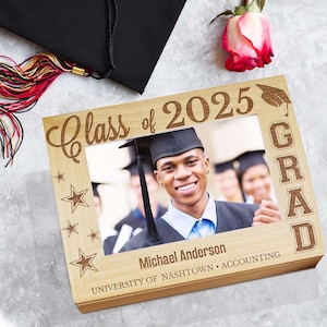 Engraved Congratulations Grad Photo Keepsake Box, graduation gift, personalized grad gift, class of 2025, congrats grad, class of 25
