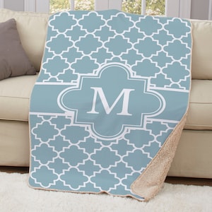 Personalized Blanket, Initial Blanket, Soft Sherpa Throw Blanket, Gift For Her, Housewarming Gift, Monogram Blanket, Custom Birthday Gift