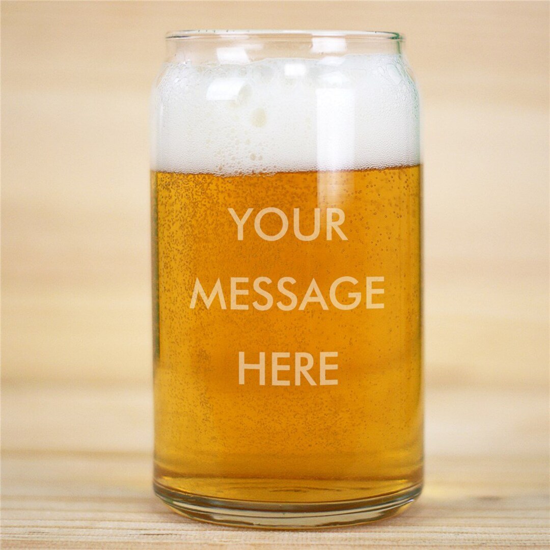Personalized Beer Can Glass, Craft Beer, Engraved Beer Glass, Gift for ...