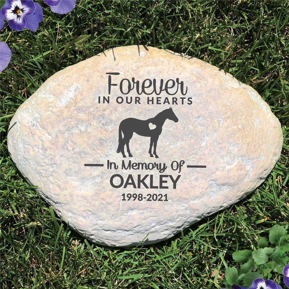 Engraved Ranch Animal Memorial Garden Stone, memorial garden, sympathy gift, remembrance, in memory of, horse memorial, donkey memorial