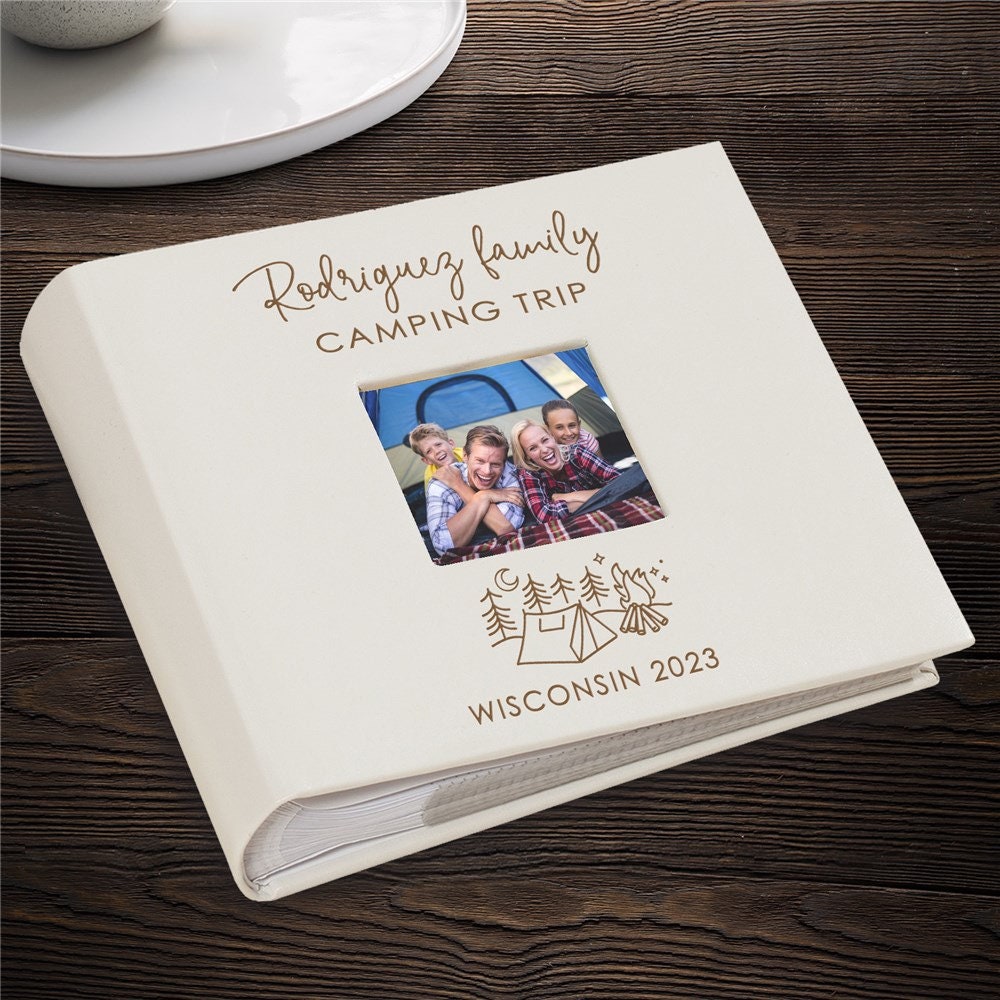 Personalized Photo Album for Travelers, Adventure Awaits, Travel Photo  Album With Mountains, Travel Scrapbook, Our Adventure Book 