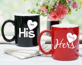 Personalized His and Hers Coffee Mug, Personalized Couples