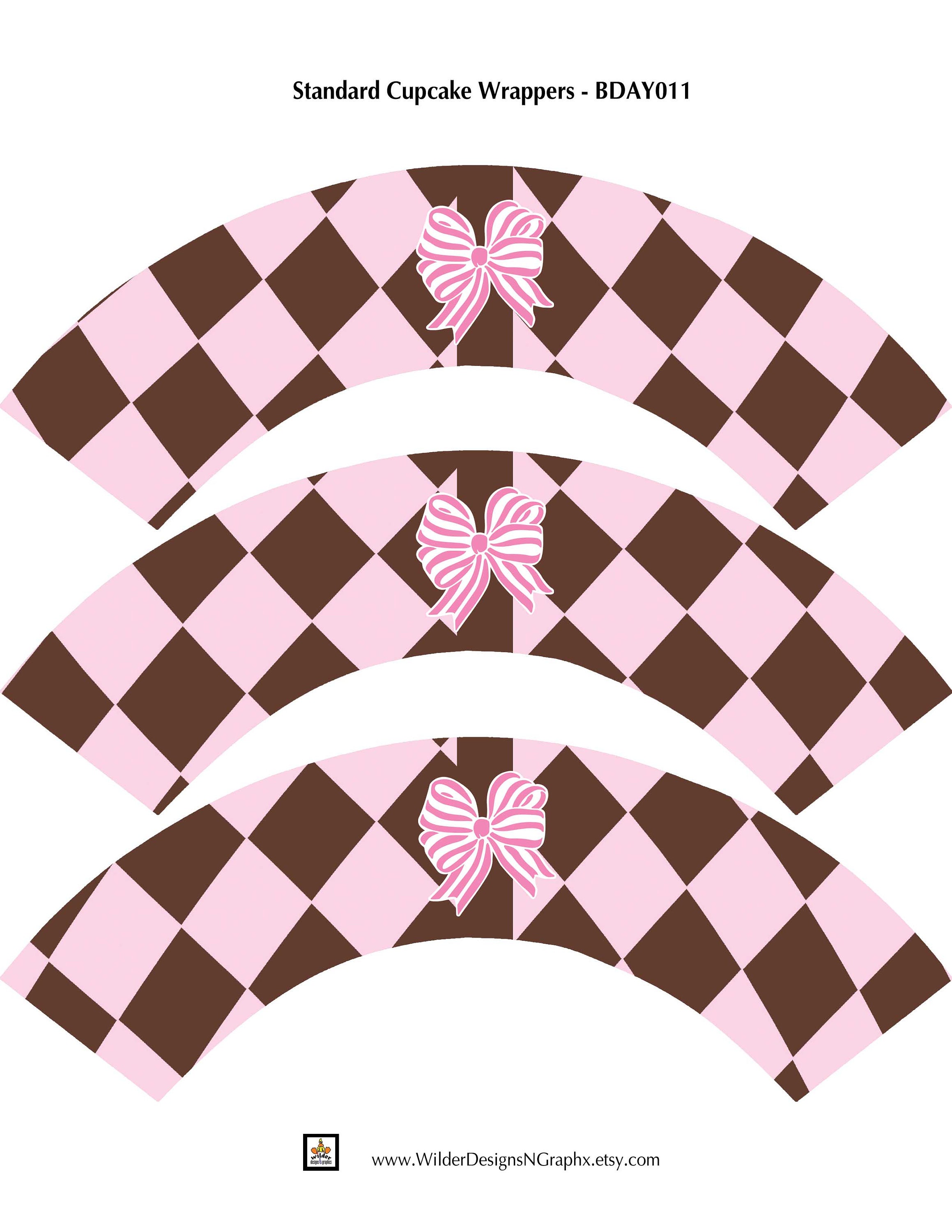 Cupcake Wrappers DIY Digital Printable Instant Download Etsy