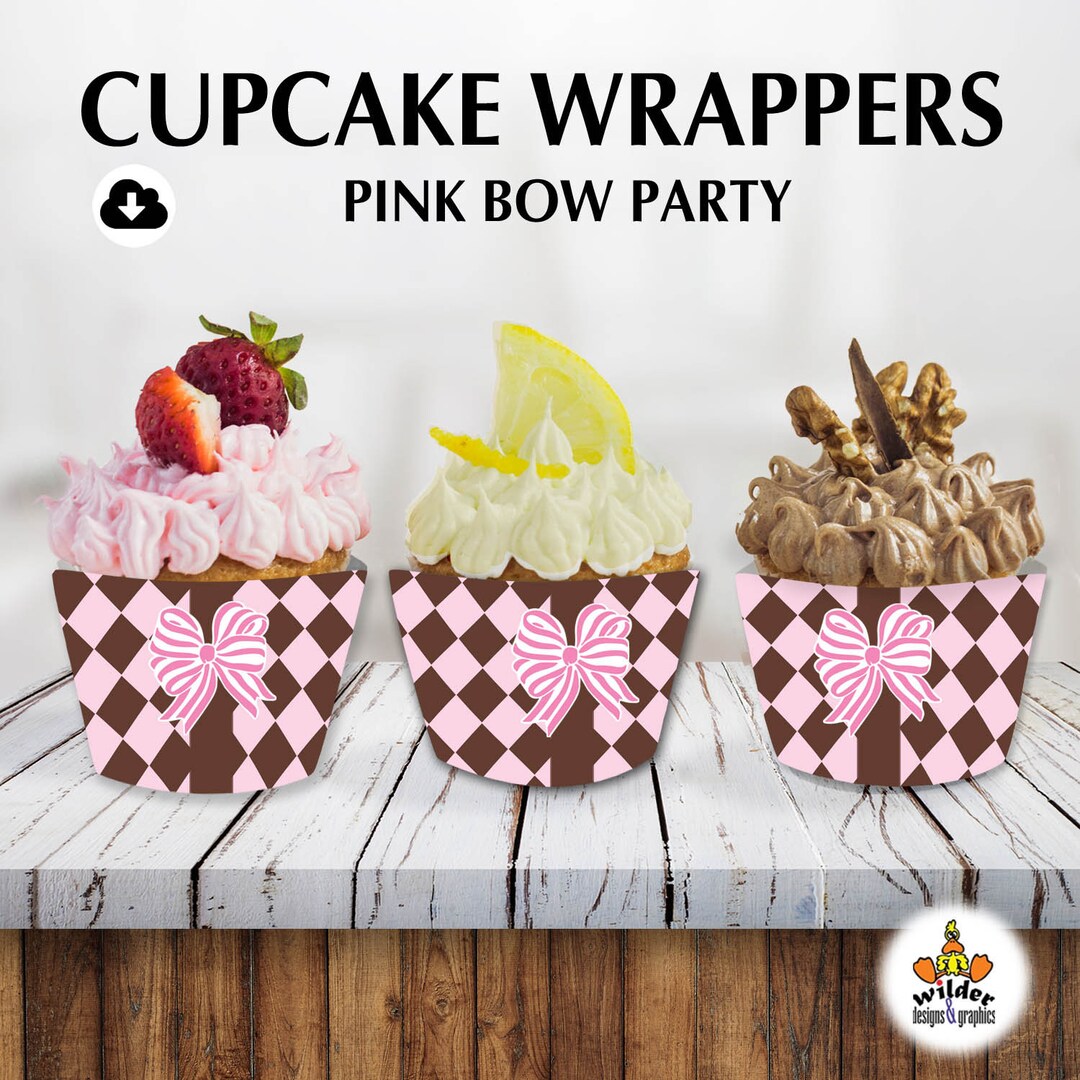 Cupcake Wrappers DIY Digital Printable Instant Download Etsy