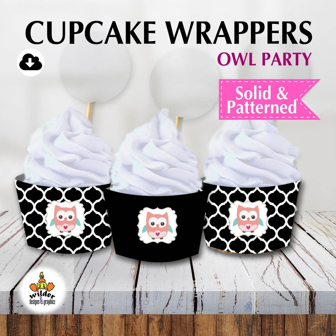 Cupcake Wrappers DIY Digital Printable Instant Download Etsy