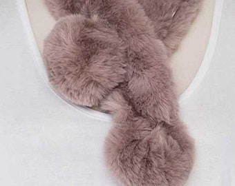 Faux Fur Tan Scarf