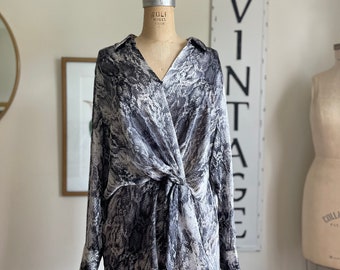 Snakeskin Print Sheer Flowy Blouse Vince Camuto