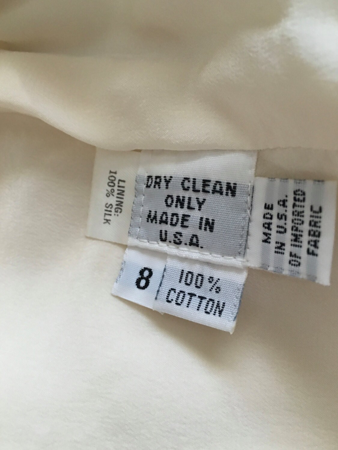 Creme Cotton Jacquard Vest by Richard Tyler | Etsy