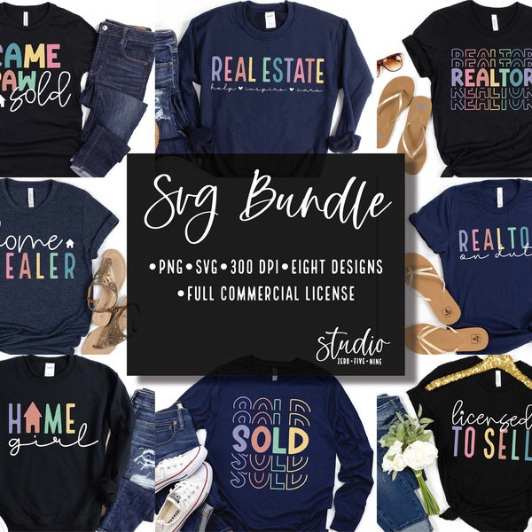 Realtor SVG Design Bundle, Cricut Files, Realtor SVG PNG, Real Estate, T-shirt Designs, Real Estate SVGs, SVGs For Real Estate Agents