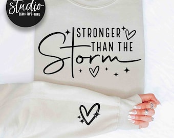Stronger Than The Storm SVG, Boho Sleeve Design (Digital Download)