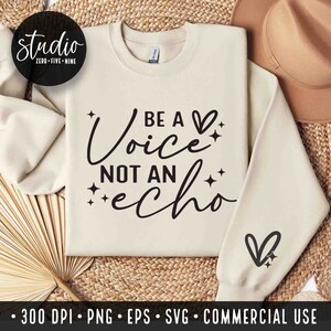 Be A Voice SVG Boho zelfzorg motiverende Svg mouw ontwerp trendy shirt positieve dagelijkse bevestiging Svg motiverende mouw shirt zelfzorg
