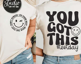 Test Day Svg Png Dxf Teacher Shirt Svg Testing Day Svg Map Testing Svg Cute Teacher Shirt School Svg Front Back Pocket Design