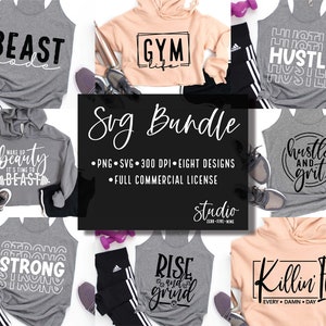 GYM SVG Design Bundle, Workout Bundle, Fitness Motivation SVG, Bodybuilding SVGs, Cricut Cricket File, Instant Download, Commercial Use