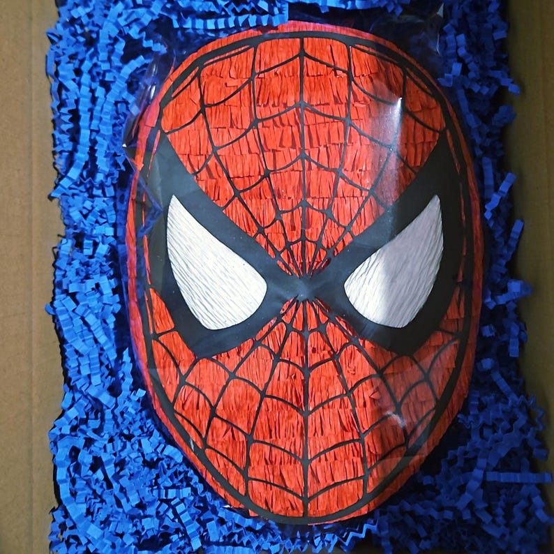 Handmade Spiderman Mini Pinata, Superhero Party Favor afbeelding 4