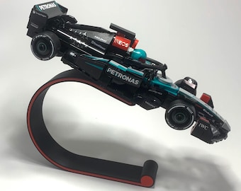 Stand for LEGO Speed Champions Cars – Three Height Options – 3D Printed Smooth Curve Racing Stand – Compatible Collectible Car Holder