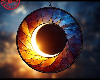 Solar Eclipse 2026 Suncatcher, Total Eclipse Window Hanging, Eclipse Keepsake, Eclipse Bauble, Solar Suncatcher, Solar Eclipse Souvenir Gift