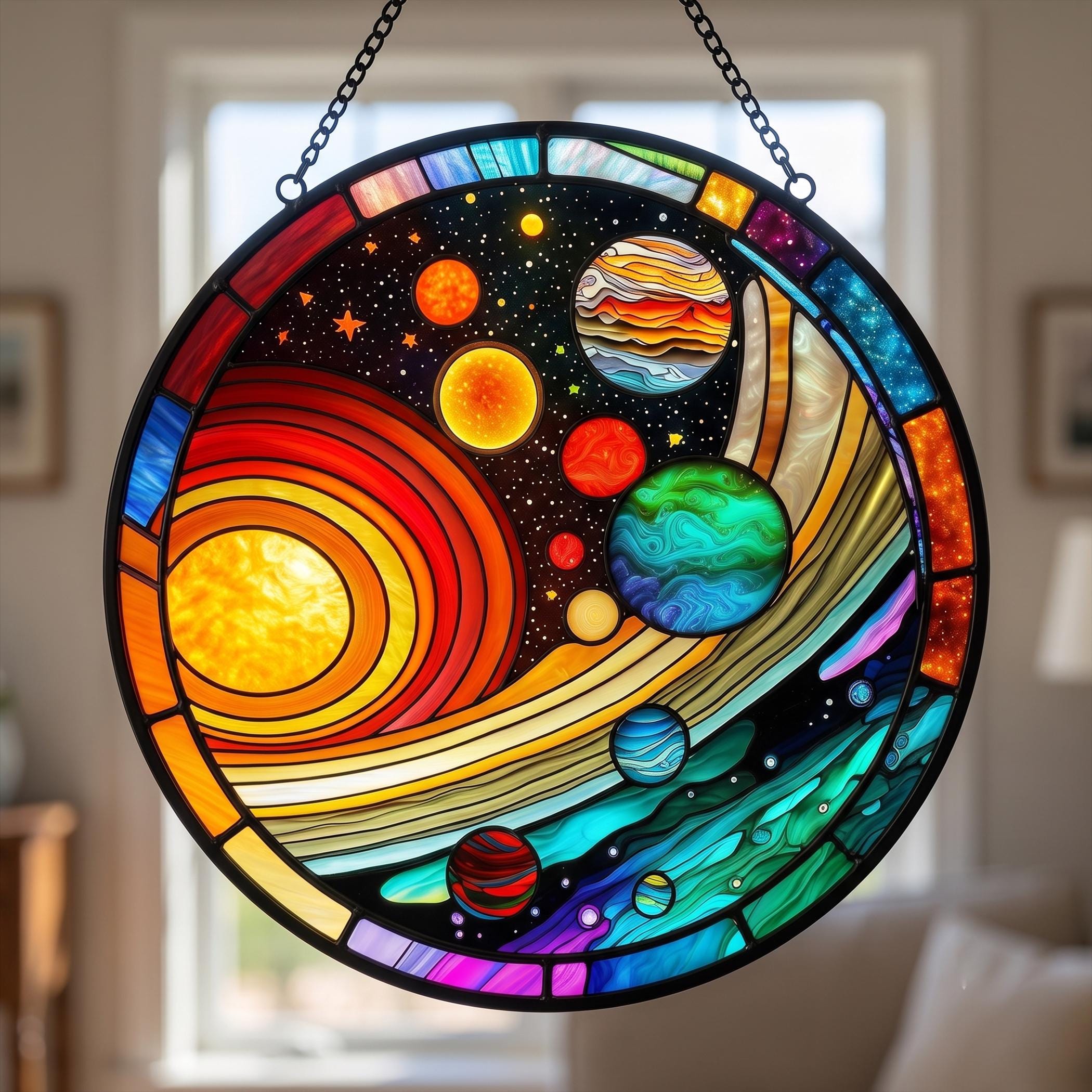 Stained Glass Planet - Etsy