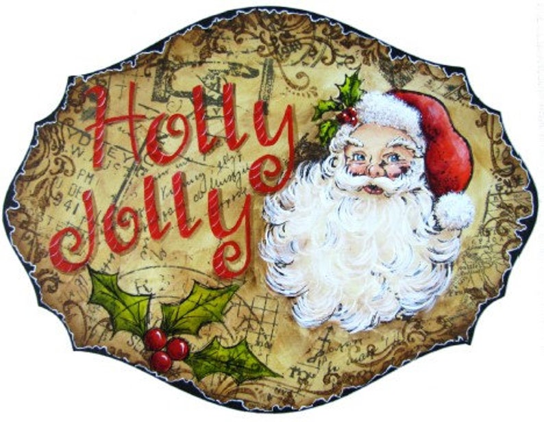 Jolly St Nick Plaque E-Pattern