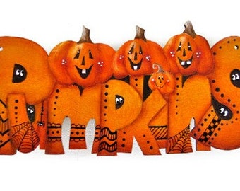 Patrón E de adorno de calabazas