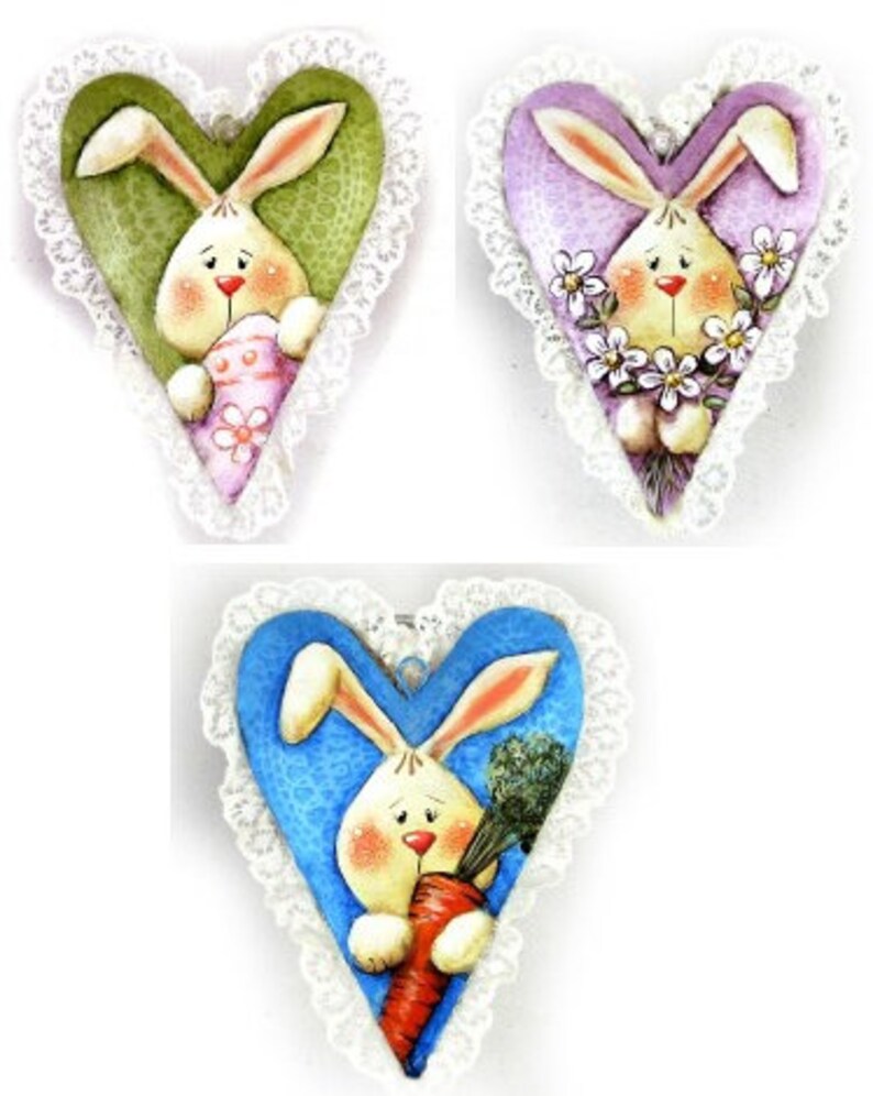 Bunny Love Ornaments Epattern by Chris Haughey Etsy