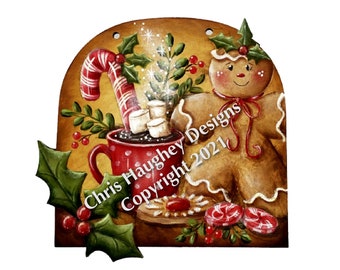 Ginger Treats Ornament Ornament E-Pattern - Designed and painted by Chris Haughey