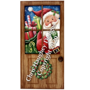 Santa&#39;s Here E-Pattern - Designed and painted by Chris Haughey
