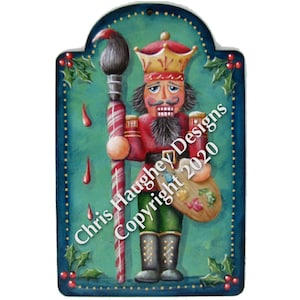 Picasso Nutcracker Ornament E-Pattern - Designed and painted by Chris Haughey