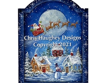 Merry Christmas to All E-Pattern - Designed and painted by Chris Haughey