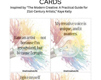 Druckbare Künstler Affirmationskarten