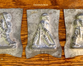 Antique WWI Soldier Candy Chocolate Mold - YOUR CHOICE - 1910s-1920s - Vintage Condition, Butter, Soap, Candle