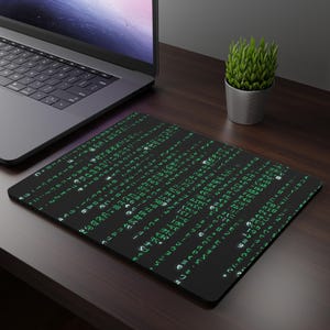 Green Code Mauspad | Rechteckiges Mousepad Bild 2