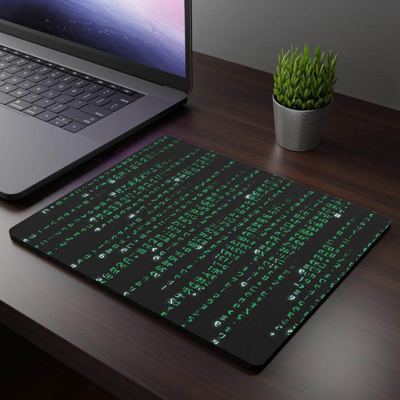 Green Code Mauspad | Rechteckiges Mousepad Bild 2