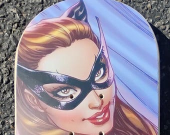60s Pin up Cat Woman Fan Art Skateboard Deck