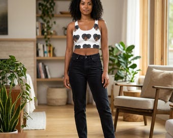 Sports Bra | Michael Jackson Heart Pattern