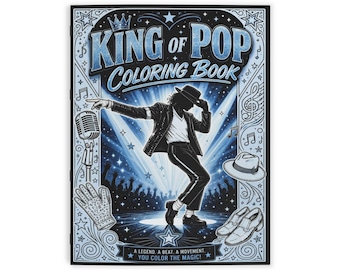 King of Pop Coloring Book | Music Icon Coloring Book | Michael Jackson Tribute