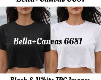 Bella Canvas 6681 Crop Top Mockup, Cropped T Shirt Mockup Woman, Crop Tee Mockup, Summer Shirt Mockup, Beach Mockup, Lifestyle Mockup
