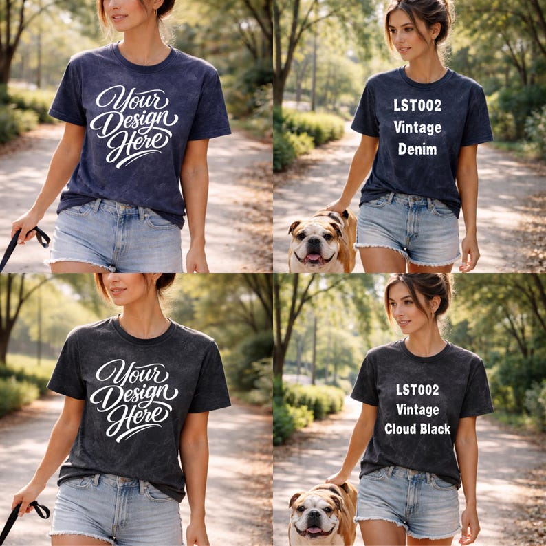 Lane Seven LST002 Vintage Tee Mockup Bundle | 12 Lifestyle Shirt Mockups |Distressed TShirt Mock | POD Printify Seller Set