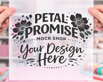 Mockup di foglio DTF Gang 12x12 Mockup di pellicola trasparente Mockup di foglio di trasferimento DTF Mockup trascina e rilascia Mockup per venditore Etsy Mockup per principianti